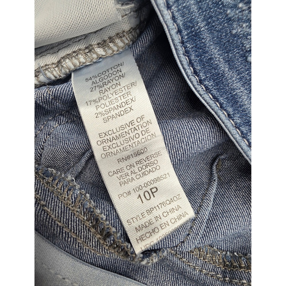 Democracy Ab solution Blue Cropped Jeans Womens 10P Straight Leg BP1176Q40Z - Picture 4 of 8